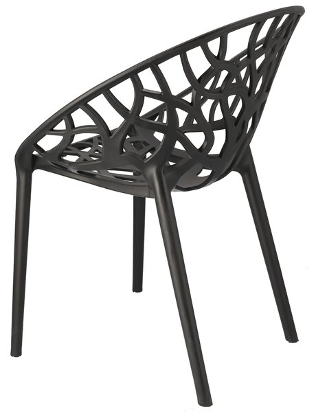 Dekorstudio Balkónové sedenie ALBERO čierne - 2x stolička + 1x stôl