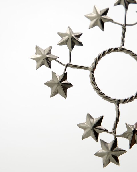 Kroužek na svíčku Star Silver – set 4 ks
