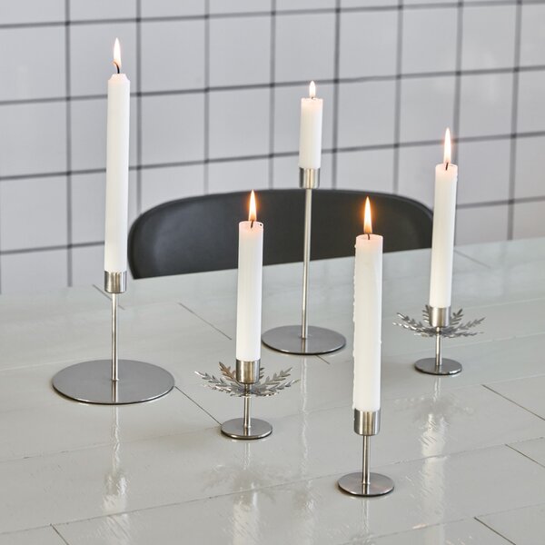 Kovový svietnik Snowflake Silver Finish – set 2 ks