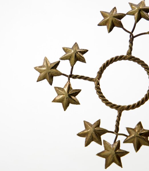 Krúžok na sviečku Star Golden – set 4 ks