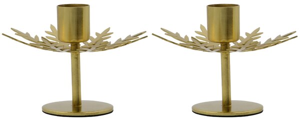 Kovový svietnik Snowflake Antique Brass – set 2 ks