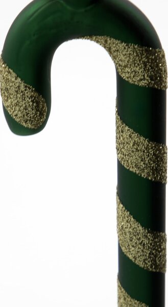 Sklenená vianočná ozdoba Stick Green – set 4 ks