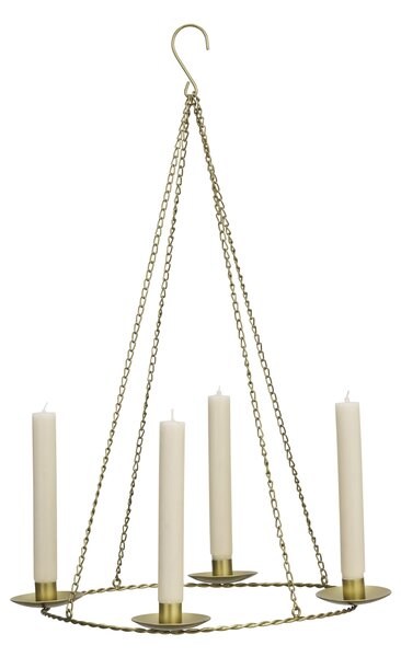 Závesný adventný svietnik Antique Brass
