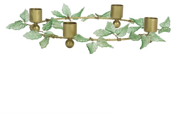 Adventný svietnik Glass Leaves Ø 25 cm
