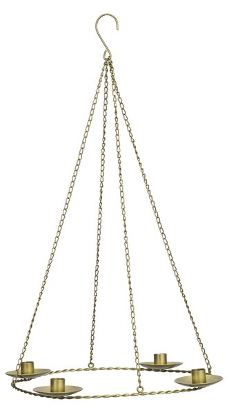 Závesný adventný svietnik Antique Brass