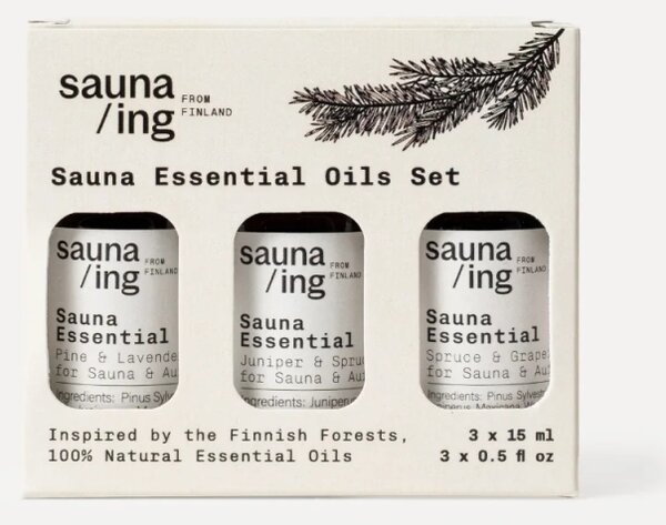 Set vôní do sauny sauna/ing 3x15ml / darčekový box