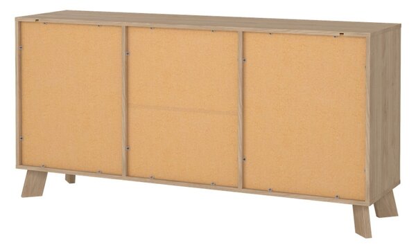 Biela/v prírodnej farbe komoda v dekore duba 147x73x39 cm Ikast – Tvilum