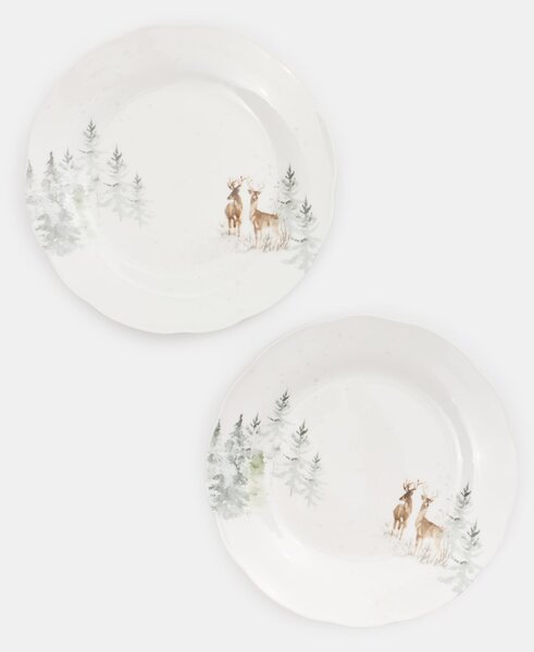 Sinsay - Taniere so zimným motívom 2 pack - biela