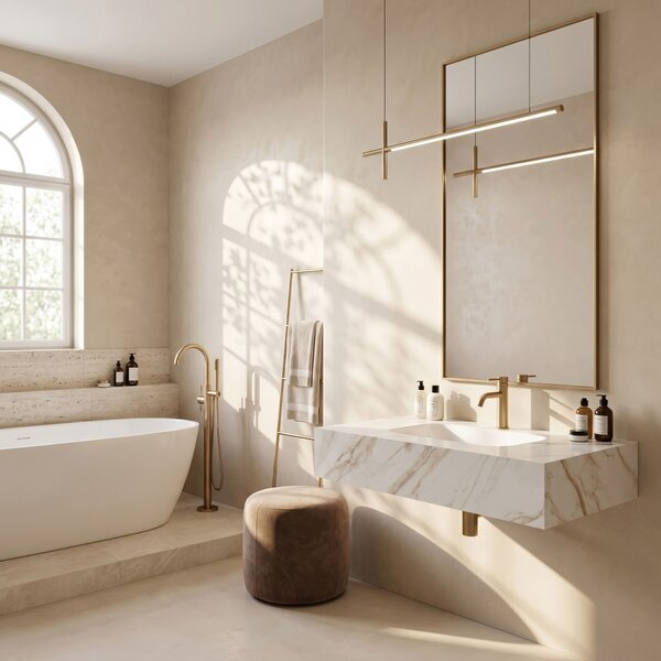 Nástenné umývadlo REA Aresa Grey Gold 80