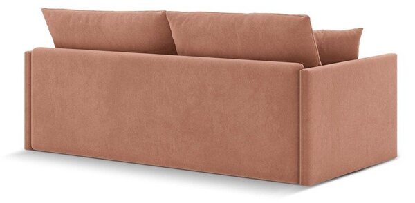 Ružová zamatová rozkladacia pohovka 209 cm Shannon – Cosmopolitan Design