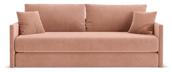 Ružová zamatová rozkladacia pohovka 209 cm Shannon – Cosmopolitan Design