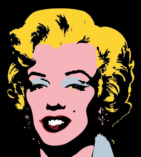 Tapeta pop art Marilyn Monroe na čiernom pozadí
