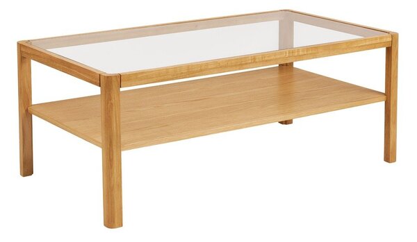 Konferenčný stolík so sklenenou doskou v prírodnej farbe 60x110 cm Lourmarin – House Nordic