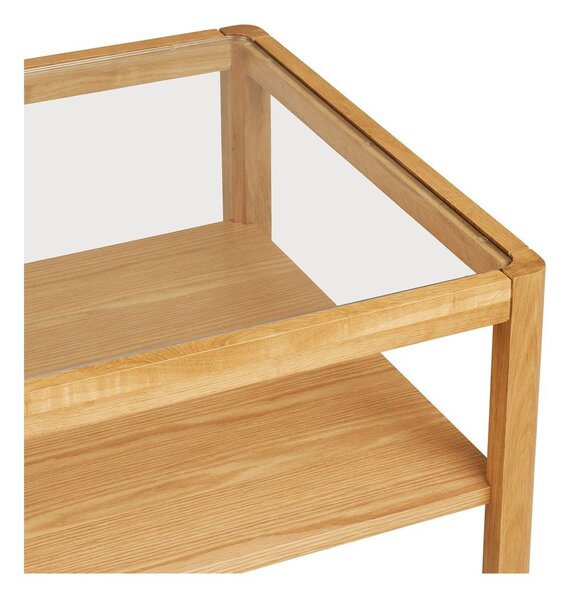 Konferenčný stolík so sklenenou doskou v prírodnej farbe 60x110 cm Lourmarin – House Nordic