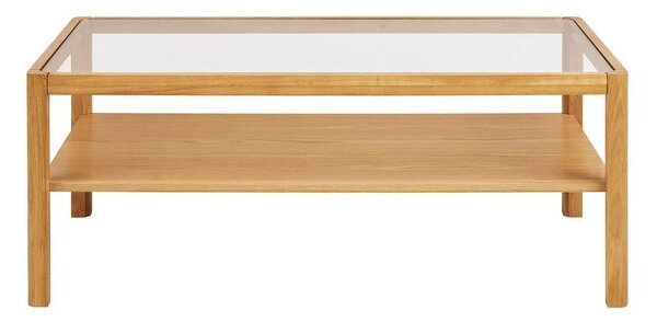 Konferenčný stolík so sklenenou doskou v prírodnej farbe 60x110 cm Lourmarin – House Nordic