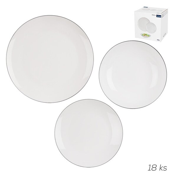 Jedálenská súprava 18 ks z kostného porcelánu Decora – Orion