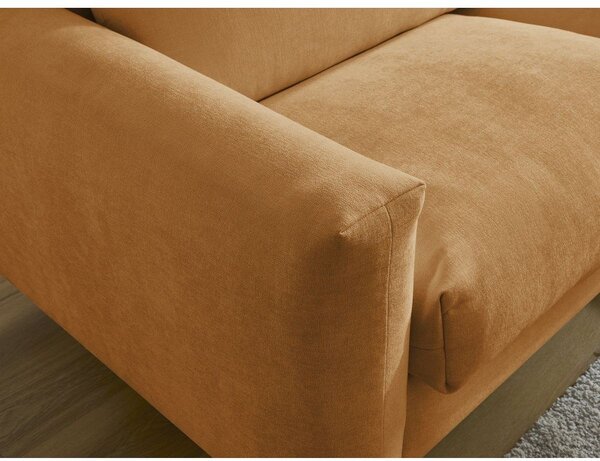 Pohovka na každodenné spanie/rozkladacia v horčicovej farbe 200 cm Cocoone – Bobochic Paris