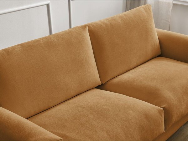Pohovka na každodenné spanie/rozkladacia v horčicovej farbe 200 cm Cocoone – Bobochic Paris