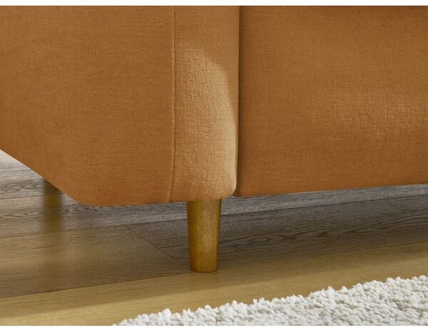 Pohovka na každodenné spanie/rozkladacia v horčicovej farbe 200 cm Cocoone – Bobochic Paris