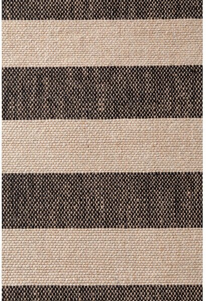 Čierny/krémovobiely obojstranný/ručne tkaný jutový koberec 160x230 cm Playa – Hanse Home