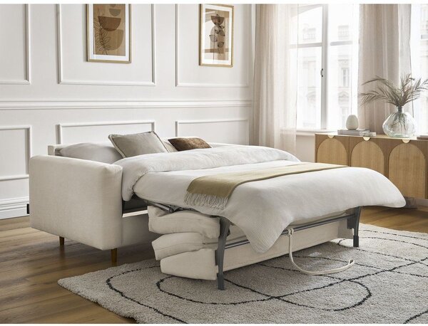 Béžová pohovka na každodenné spanie/rozkladacia 200 cm Cocoone – Bobochic Paris