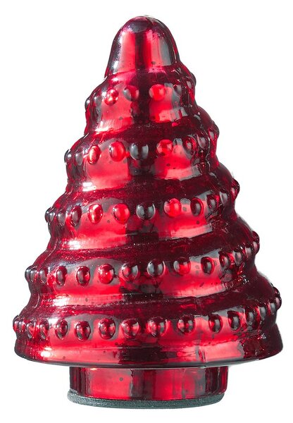 X-MAS Dekoračná jedľa sklenená 10 cm - červená