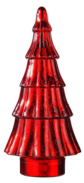 X-MAS Dekoračná jedľa sklenená 34 cm - červená