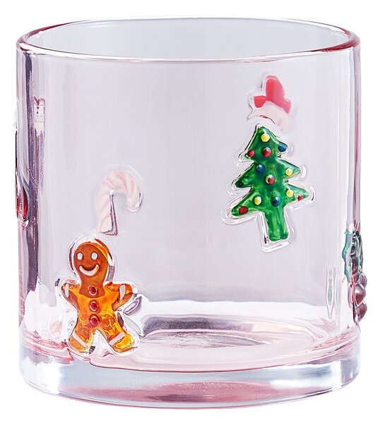 X-MAS Lampáš vianočná" 10 cm - ružová