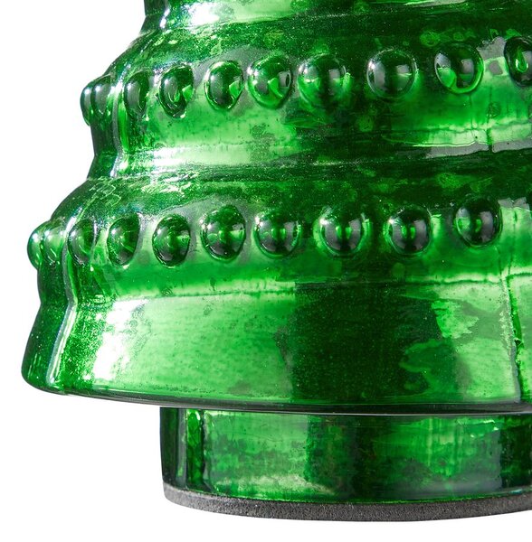X-MAS Dekoračná jedľa sklenená 10 cm - zelená