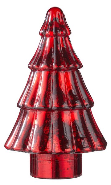 X-MAS Dekoračná jedľa sklenená 23 cm - červená