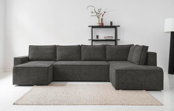 SEDACIA SÚPRAVA, textil, tmavosivá MID.YOU - Sedačky, Online Only