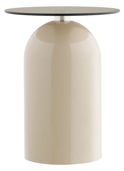 Okrúhly odkladací stolík so sklenenou doskou ø 40 cm Ravello – House Nordic