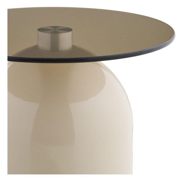Okrúhly odkladací stolík so sklenenou doskou ø 40 cm Ravello – House Nordic