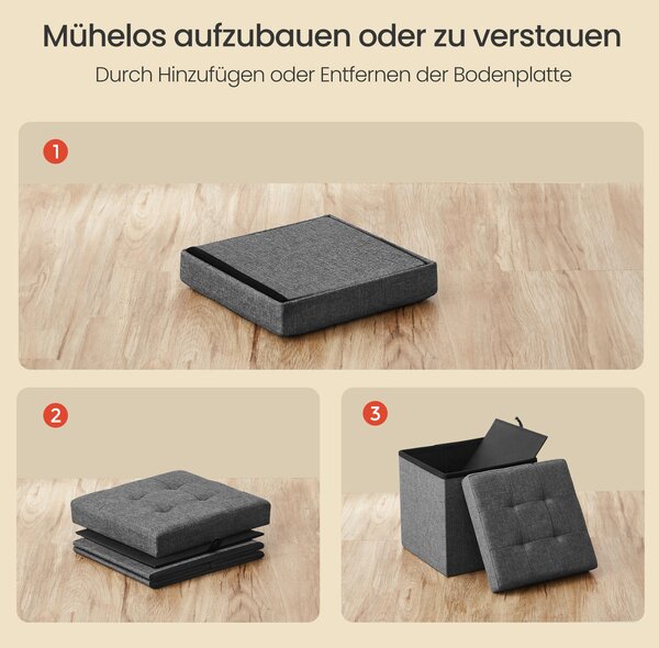 ÚLOŽNÝ BOX NA SEDENIE, textil, kompozitné drevo, 30/30/30 cm - Kreslá, Online Only