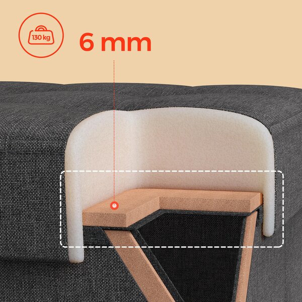 ÚLOŽNÝ BOX NA SEDENIE, textil, kompozitné drevo, 30/30/30 cm - Kreslá, Online Only