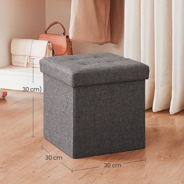 ÚLOŽNÝ BOX NA SEDENIE, textil, kompozitné drevo, 30/30/30 cm - Kreslá, Online Only