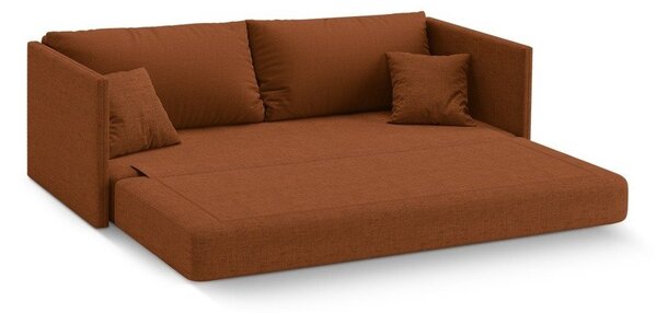 Ženilková rozkladacia pohovka v terakotovej farbe 209 cm Shannon – Cosmopolitan Design
