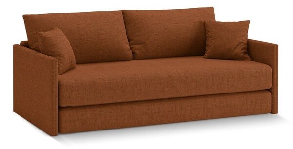 Ženilková rozkladacia pohovka v terakotovej farbe 209 cm Shannon – Cosmopolitan Design