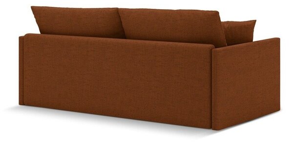 Ženilková rozkladacia pohovka v terakotovej farbe 209 cm Shannon – Cosmopolitan Design