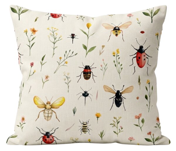 Polybavlnená obliečka na vankúš INSECTA POLY 45x45 cm, farebná