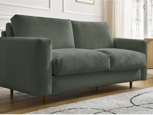 Zelená pohovka na každodenné spanie/rozkladacia 220 cm Cocoone – Bobochic Paris