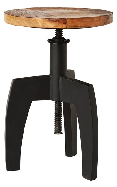 TABURETKA, drevo, kov, 36/48/36 cm Ambia Home - Kreslá