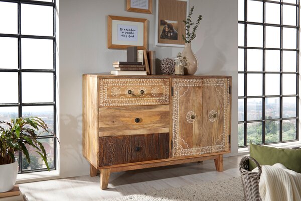 KOMODA, mangové drevo, hnedá, 115/80/35 cm Ambia Home - Komody