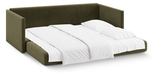Zelená zamatová rozkladacia pohovka 209 cm Shannon – Cosmopolitan Design