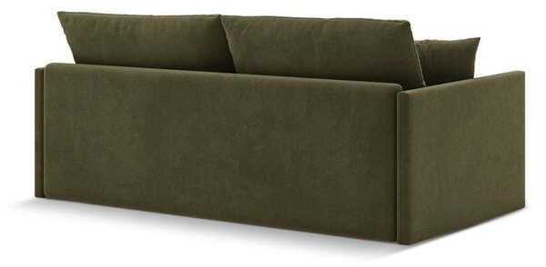 Zelená zamatová rozkladacia pohovka 209 cm Shannon – Cosmopolitan Design