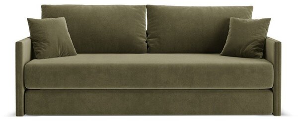 Zelená zamatová rozkladacia pohovka 209 cm Shannon – Cosmopolitan Design