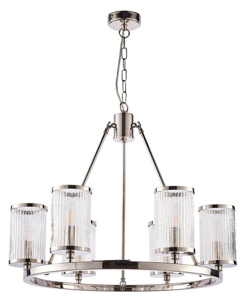 Endon 74128 - Luster na reťazi EASTON 6xE14/6W/230V lesklý chróm