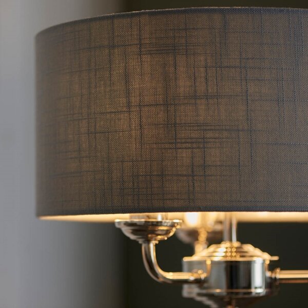 Endon 99149 - Stolná lampa HIGHCLERE 3xE14/18W/230V šedá/lesklý chróm