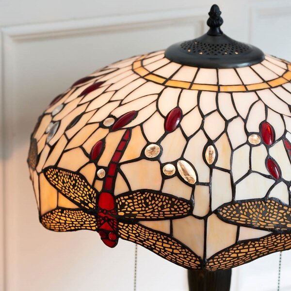 Endon 64085 - Stolná lampa Tiffany DRAGONFLY 2xE27/60W/230V pr. 41 cm