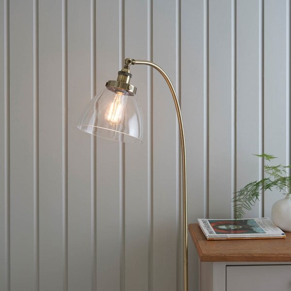 Endon 77860 - Stojacia lampa HANSEN 1xE27/40W/230V mosadz
